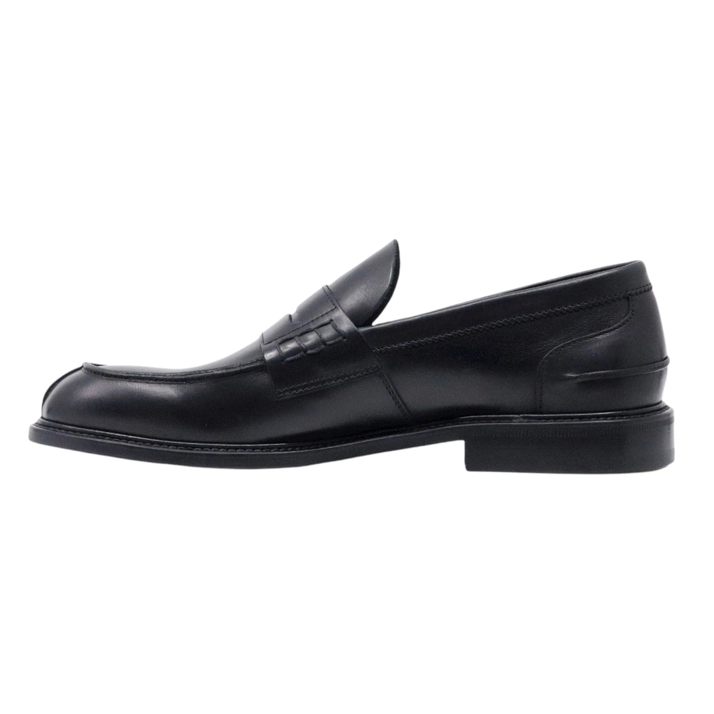 Douglas 784 Princess mocassino uomo in pelle nera con suola in cuoio 