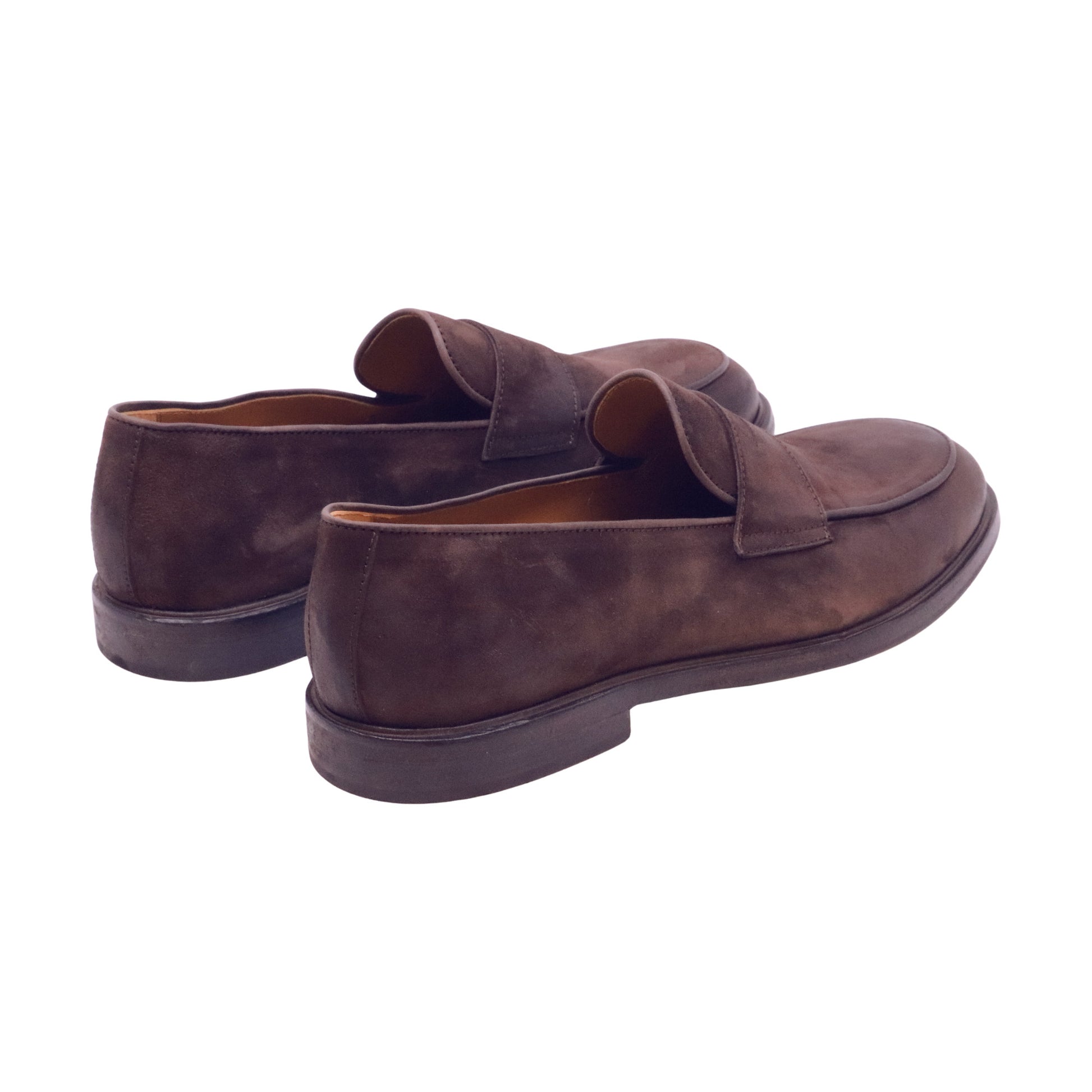 Ducanero 2976 mocassino uomo in camoscio testa di moro con fondo cuoio elegante Made in Italy 