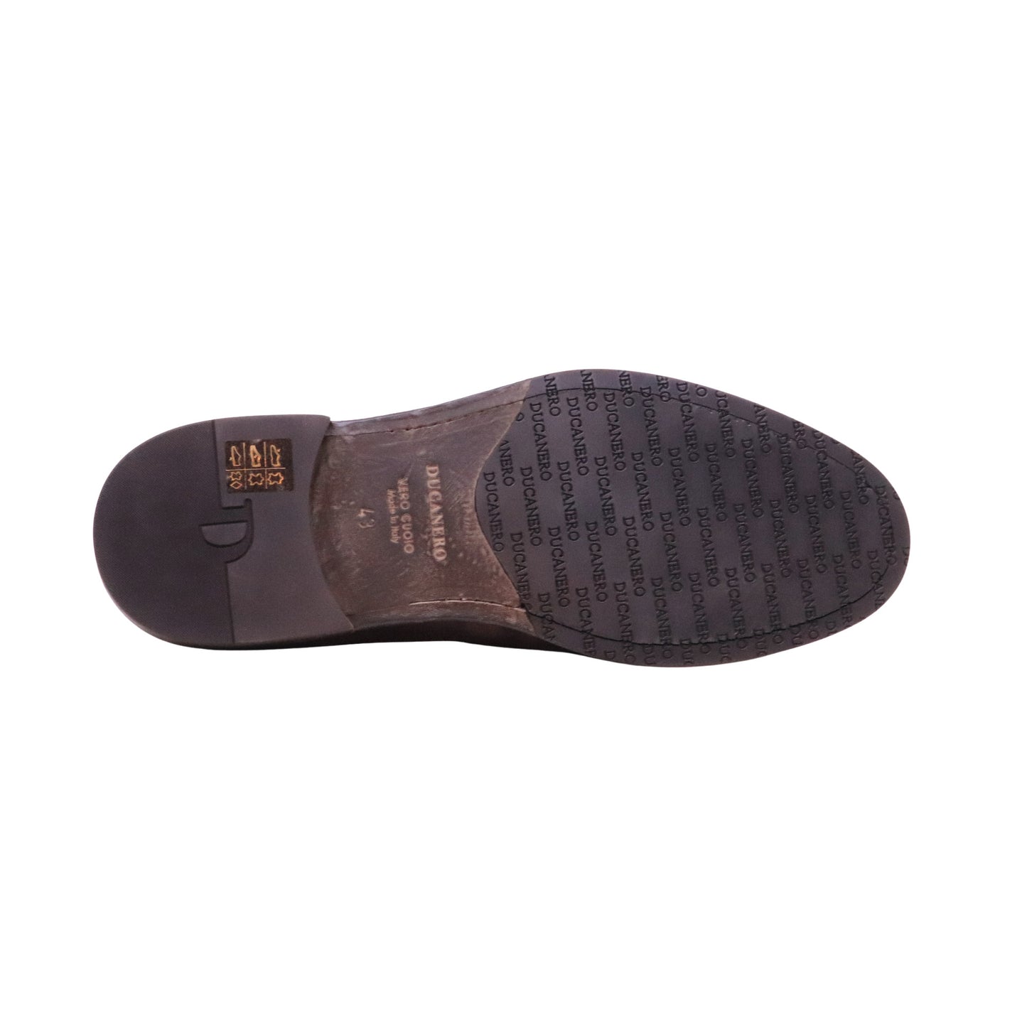 Ducanero 2976 mocassino uomo in camoscio testa di moro con fondo cuoio elegante Made in Italy 