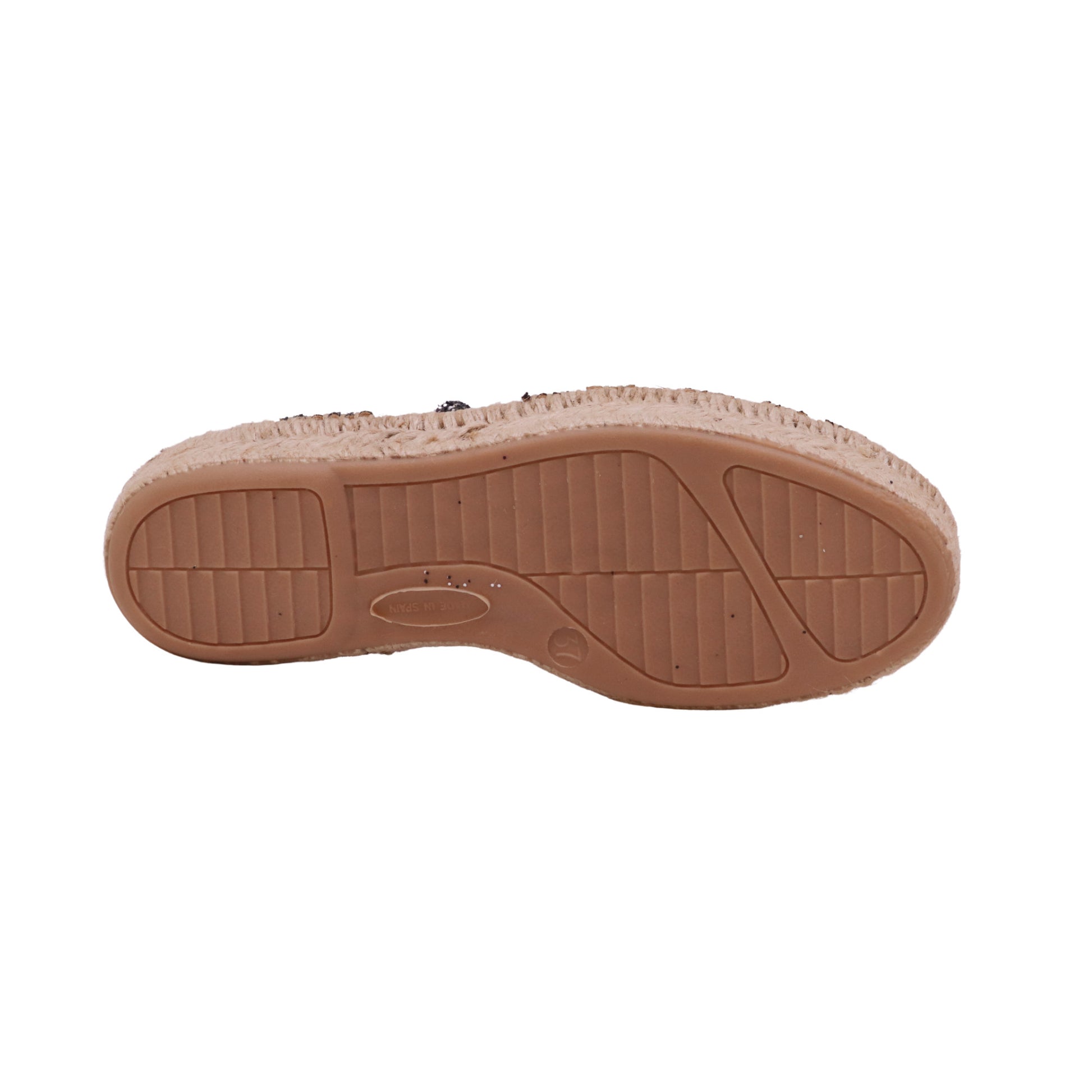 Lagoa Julia sandalo donna in glitter piombo con suola in corda Made in Spain 