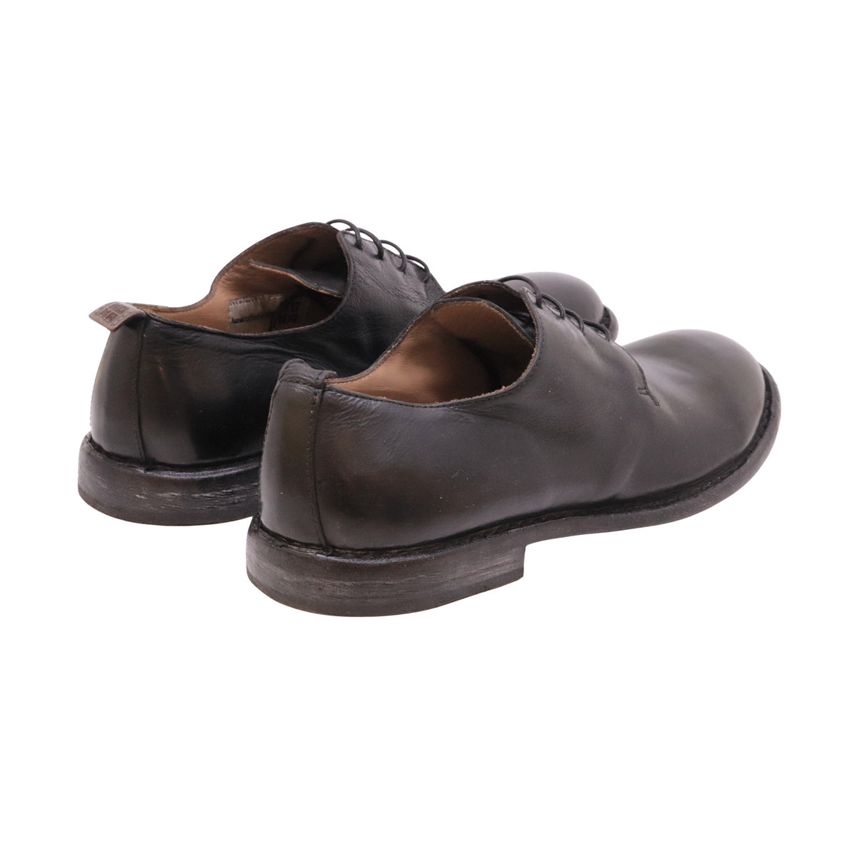 Moma 14501A Minsk stringata uomo in pelle nera con suola in gomma 