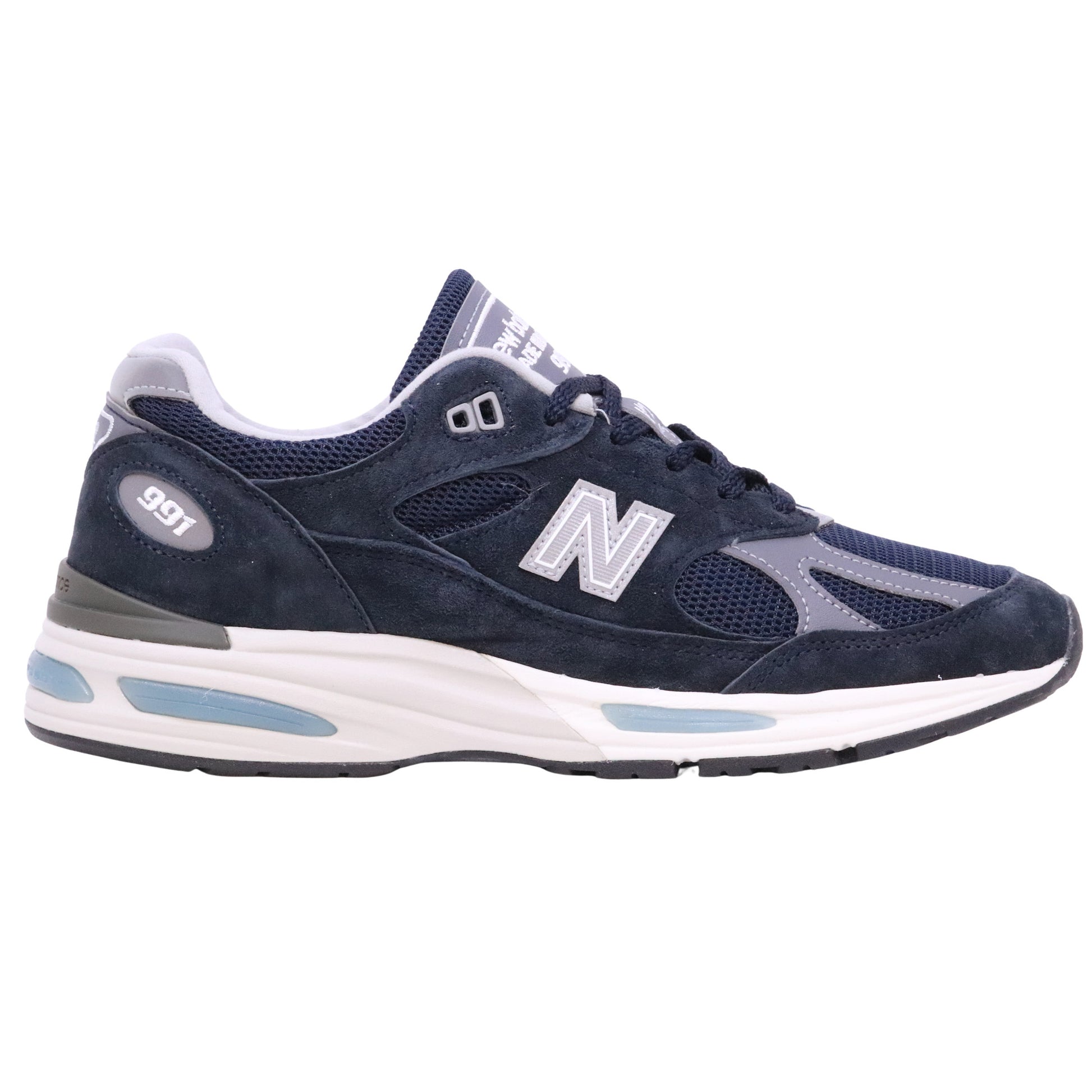 New Balance 991v2 sneaker uomo Blue Grey in camoscio e mesh Made in UK 