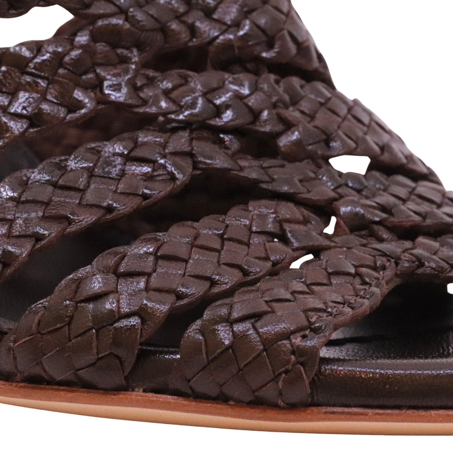 Pons Quintana Turin Wet Salinas 12042 sandalo donna in pelle intrecciata marrone 
