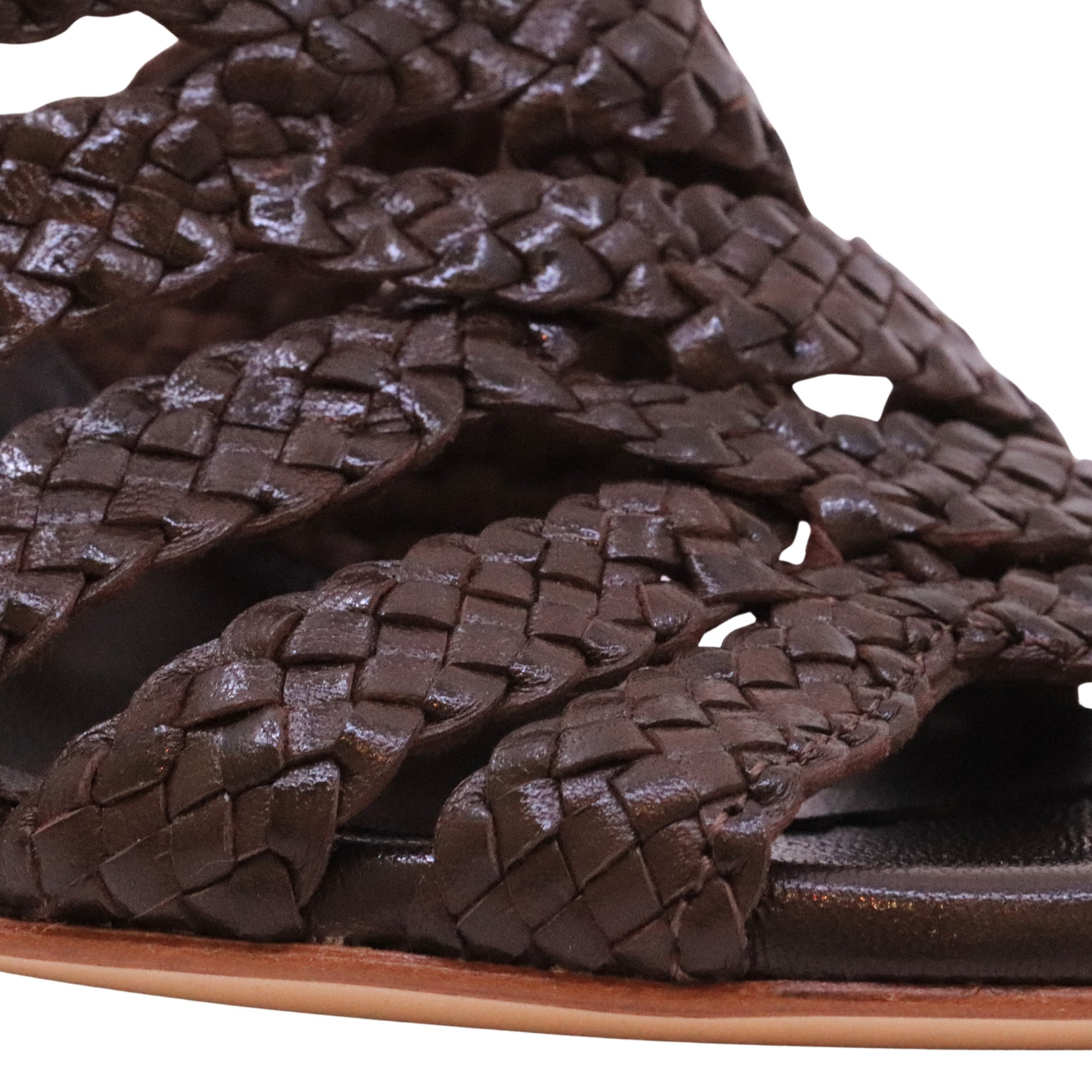 Pons Quintana Turin Wet Salinas 12042 sandalo donna in pelle intrecciata marrone 