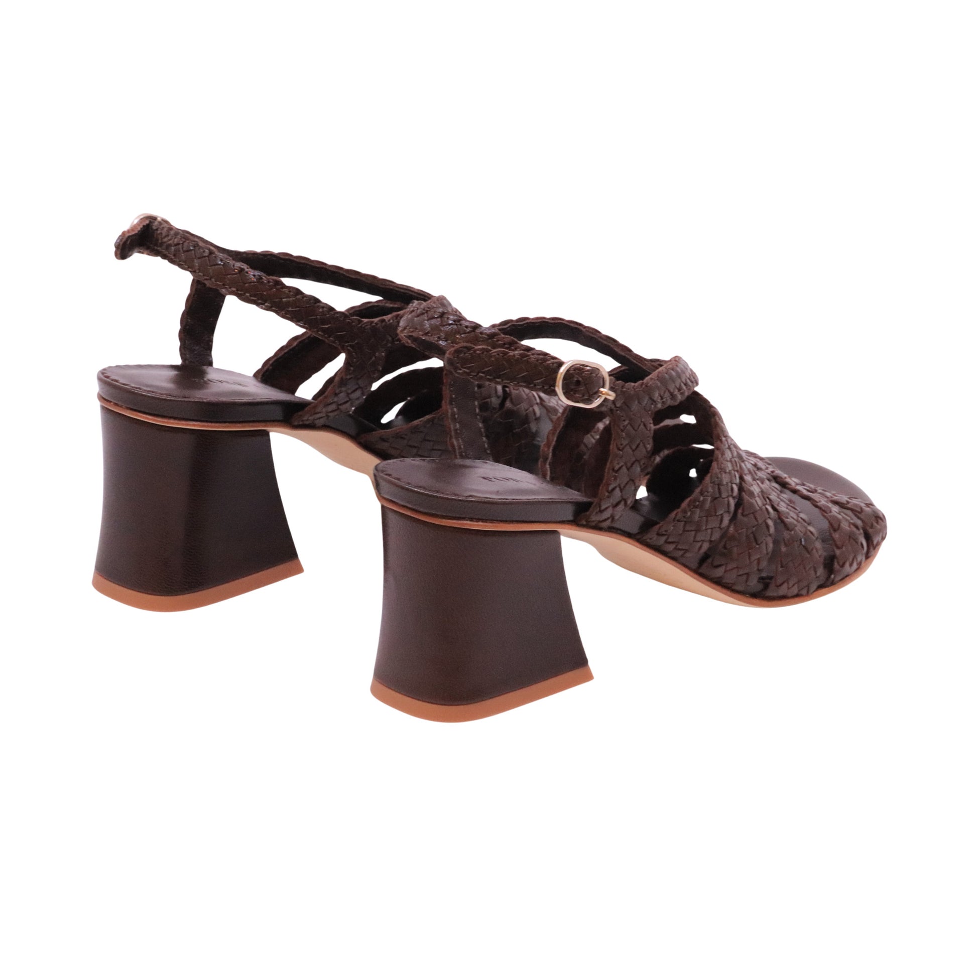 Pons Quintana Turin Wet Salinas 12042 sandalo donna in pelle intrecciata marrone 