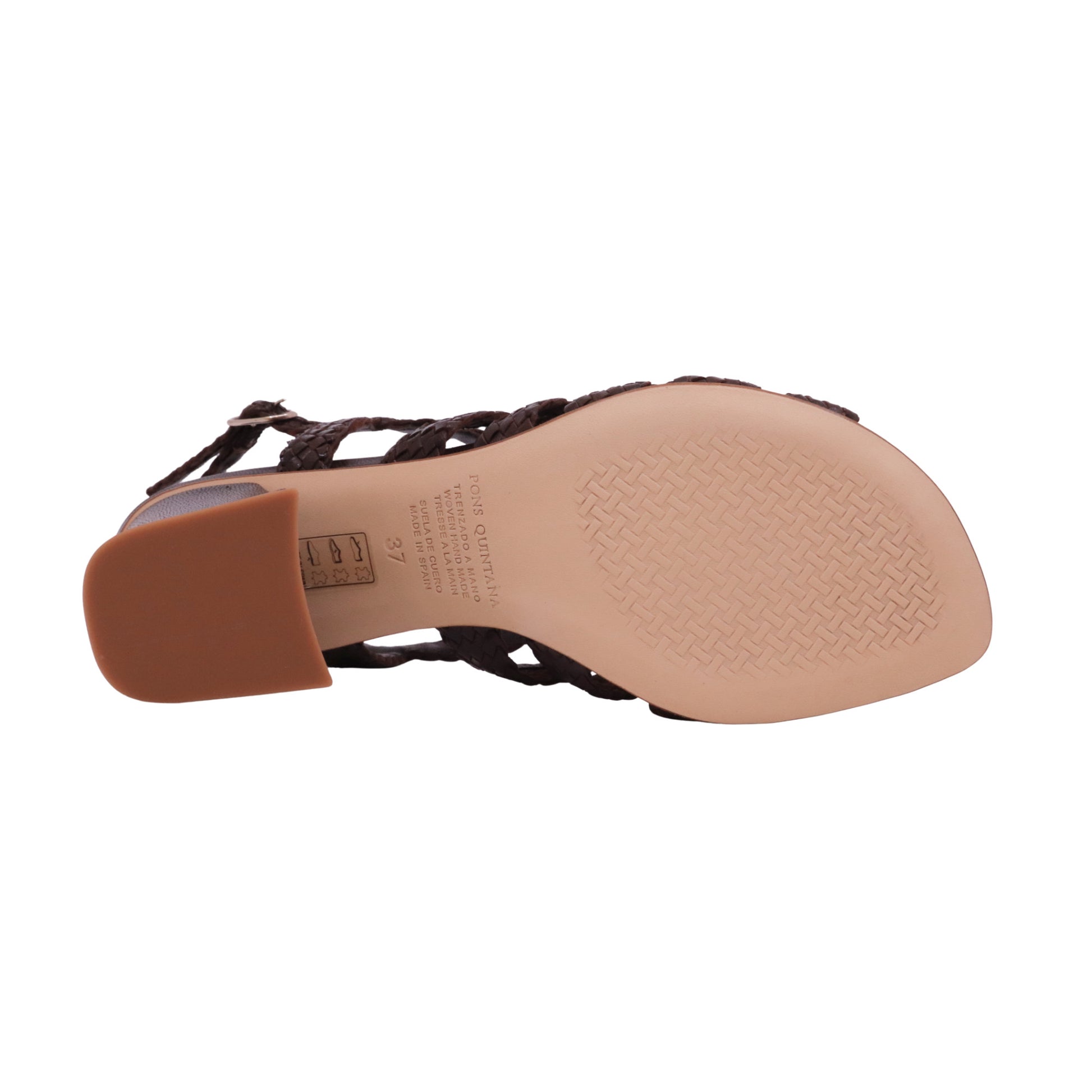 Pons Quintana Turin Wet Salinas 12042 sandalo donna in pelle intrecciata marrone 