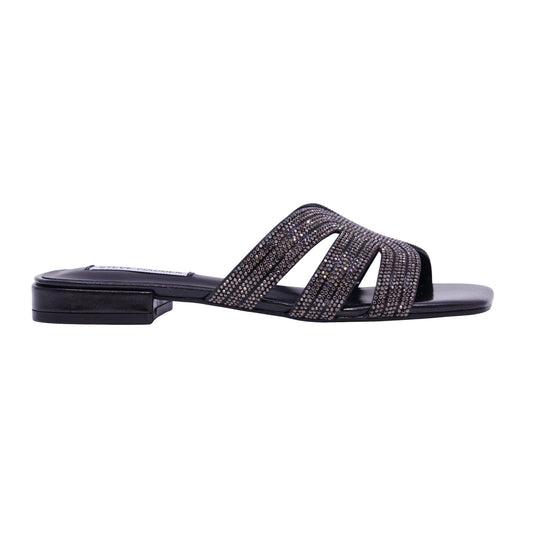 Steve Madden Sequel sandalo donna color nero con strass 