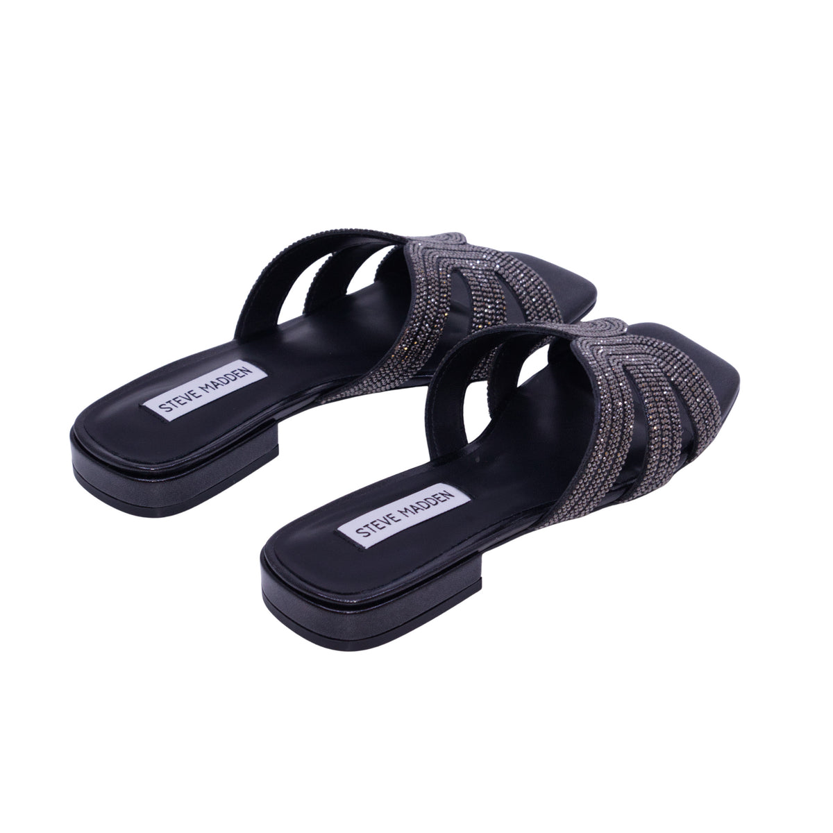 Steve Madden Sequel sandalo donna color nero con strass 