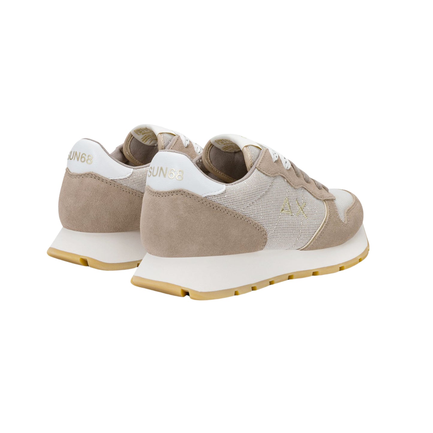 SUN68 Ally Glitter Z36203-98 sneaker donna in camoscio e lurex grigio stone 