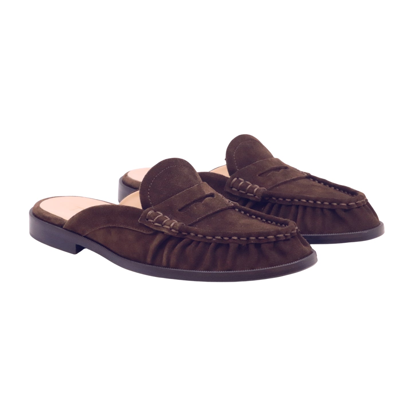 Triver Flight 842-06 Softy Ebano sabot donna in camoscio marrone con suola in cuoio 