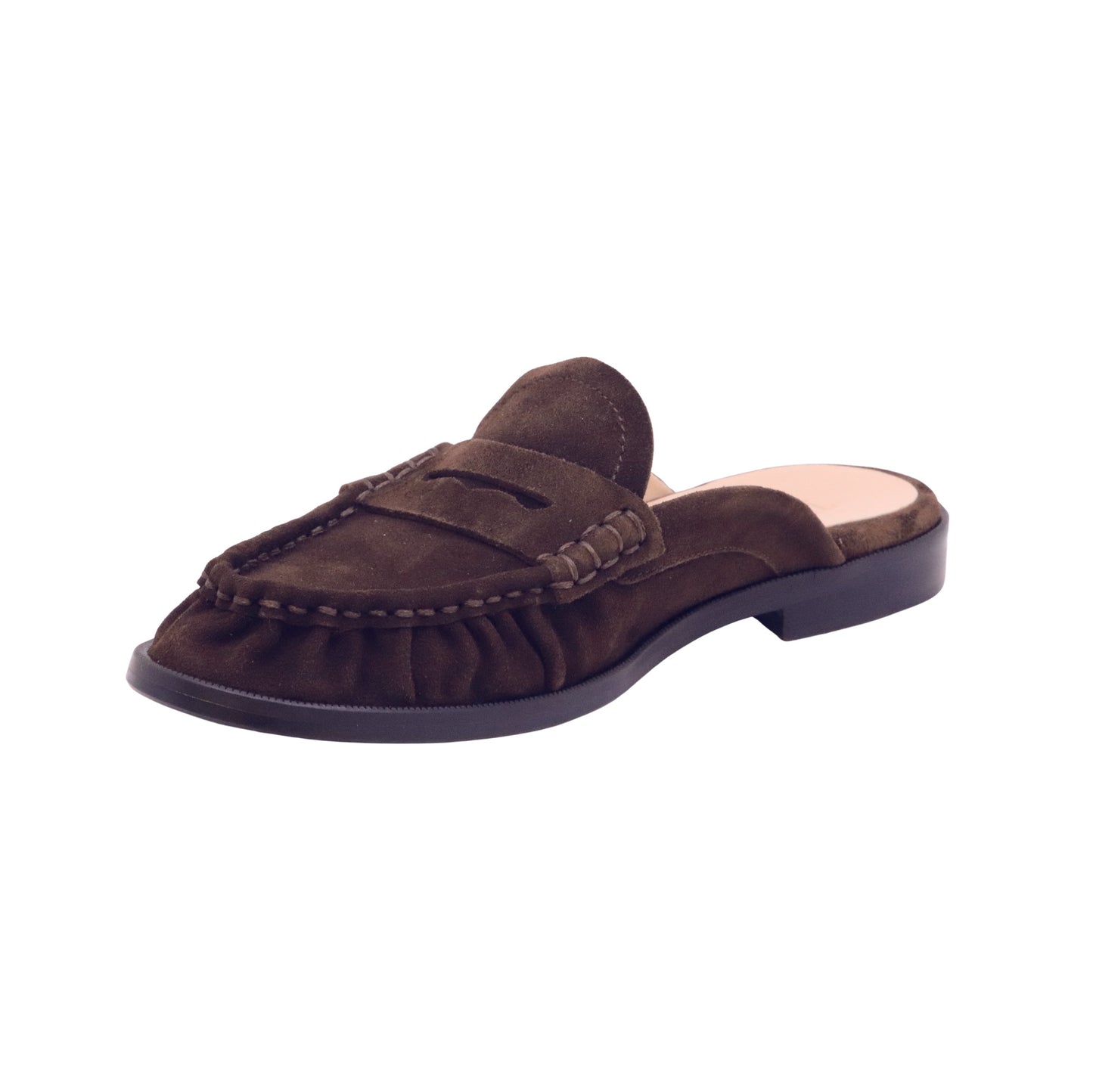 Triver Flight 842-06 Softy Ebano sabot donna in camoscio marrone con suola in cuoio 