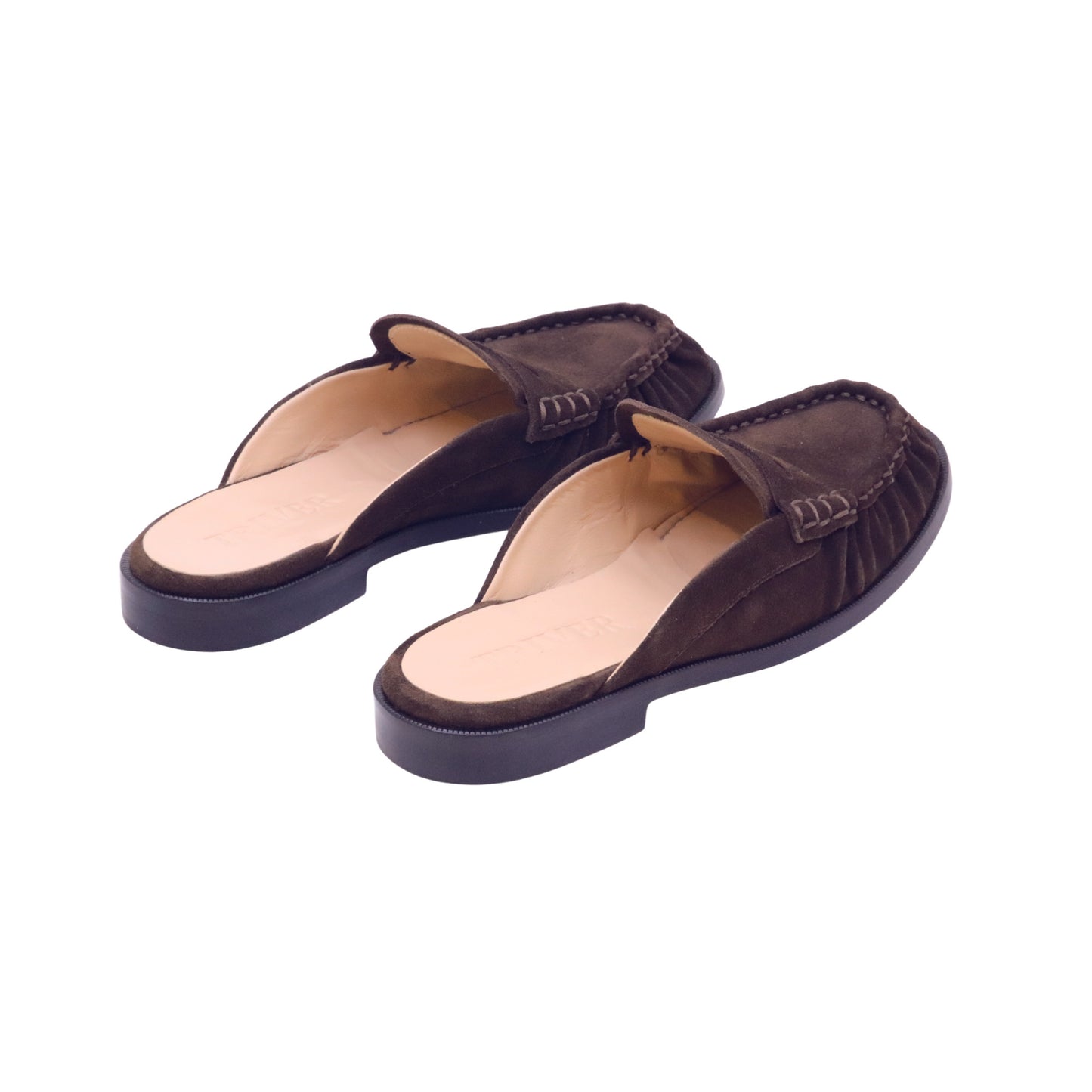 Triver Flight 842-06 Softy Ebano sabot donna in camoscio marrone con suola in cuoio 
