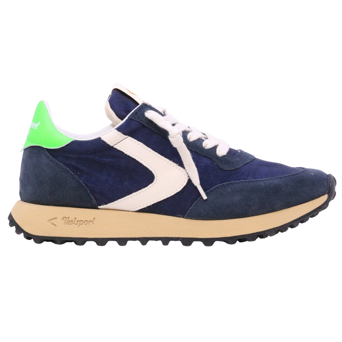 Valsport Start Heritage Deep Fluo sneaker uomo in nylon blu e camoscio 