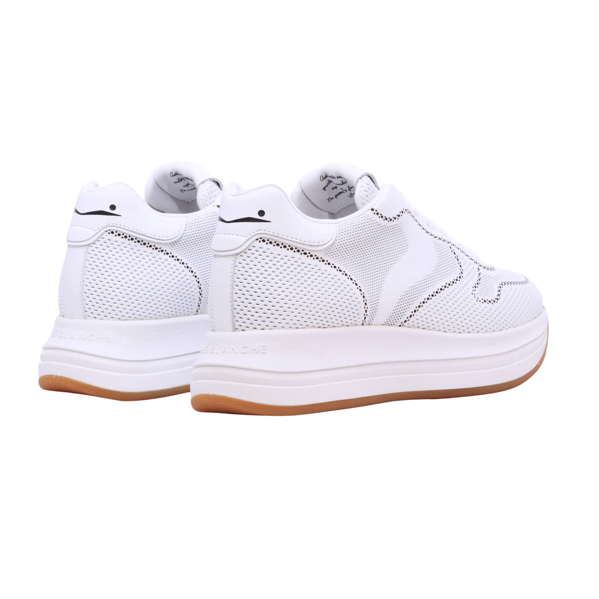Voile Blanche Merry 15 sneaker donna in pelle bianca traforata 
