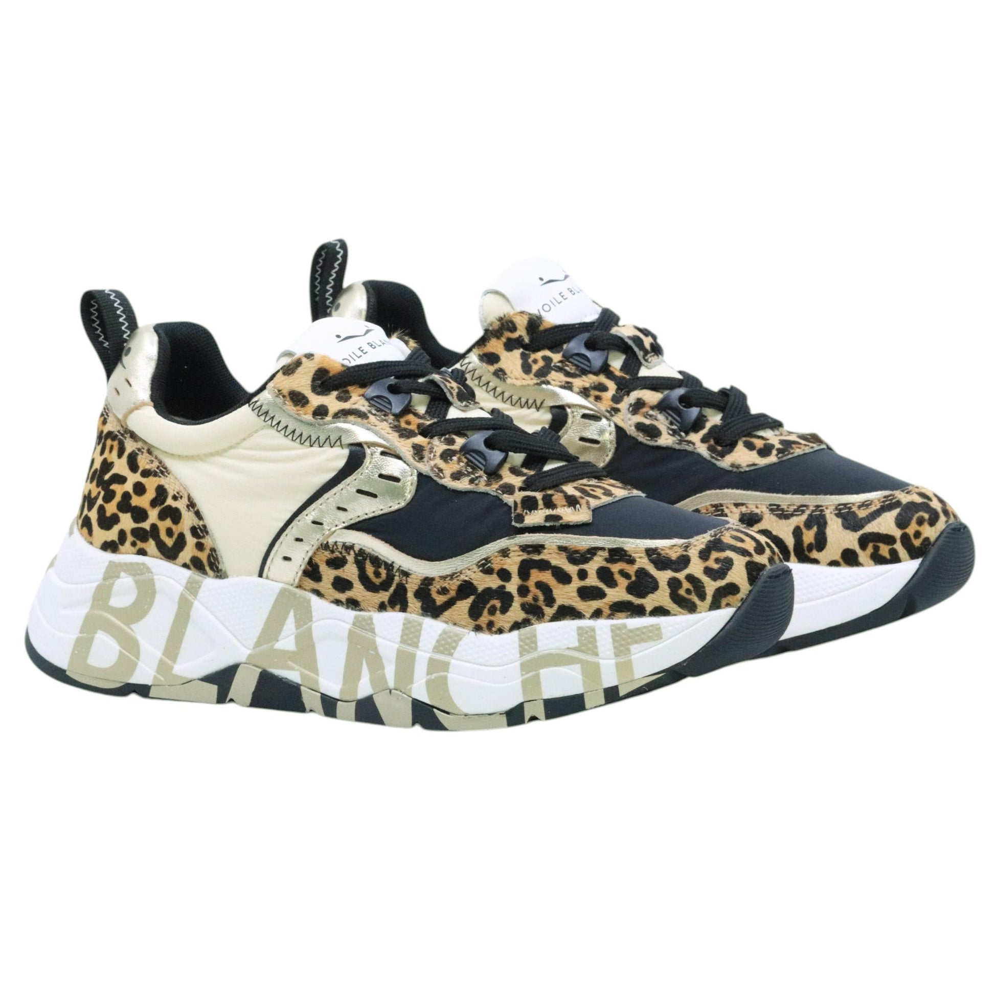 Voile Blanche Club 105 Sneaker donna in cavallino leopard 