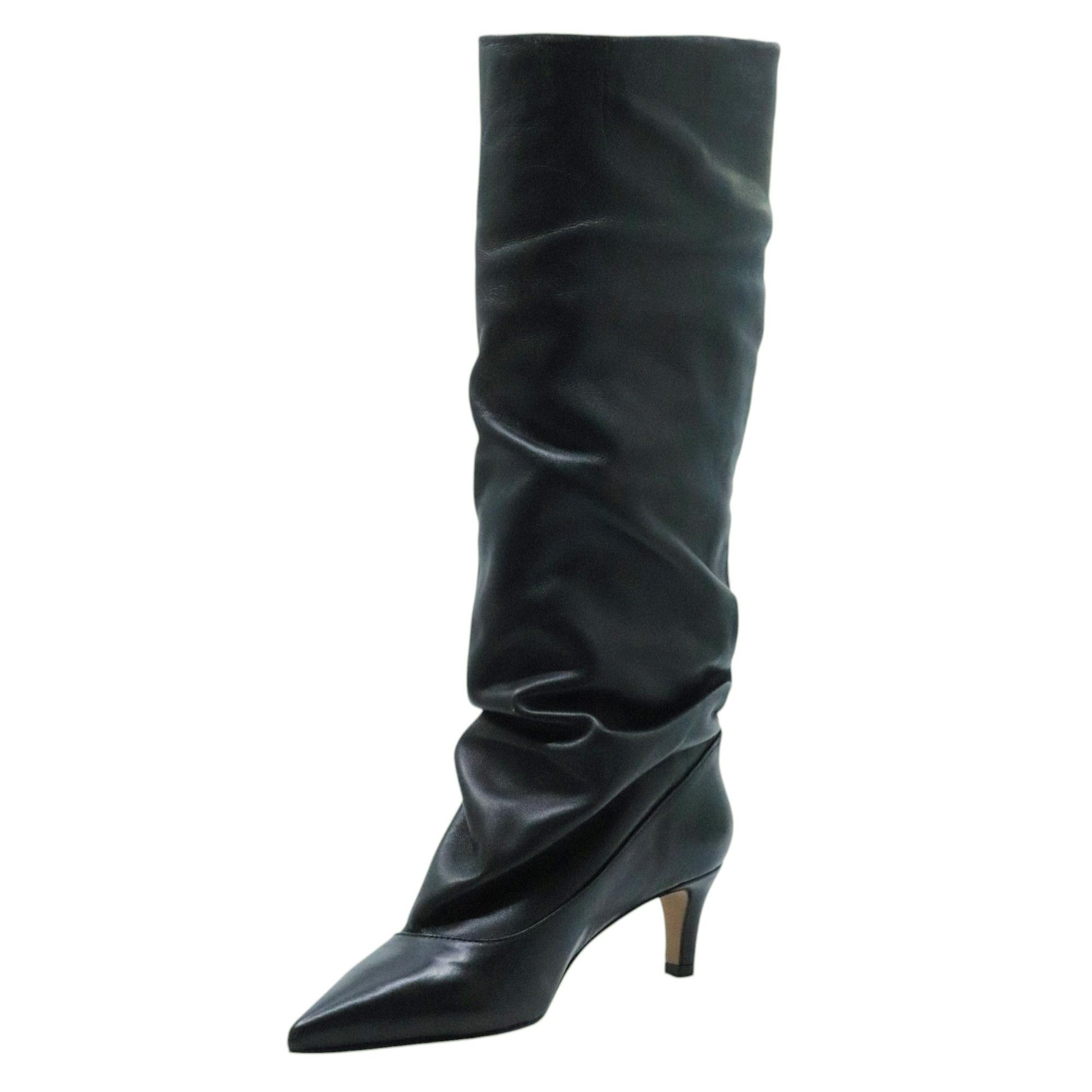 The Seller se2031 stivale donna in pelle nera 
