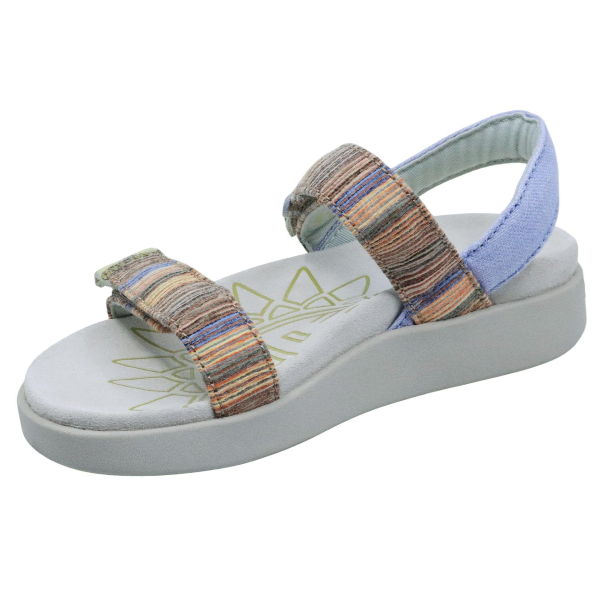 Satorisan Kona Raffia Etnico 110125A36639 sandalo donna in raffia multicolore con velcro casual comfort 