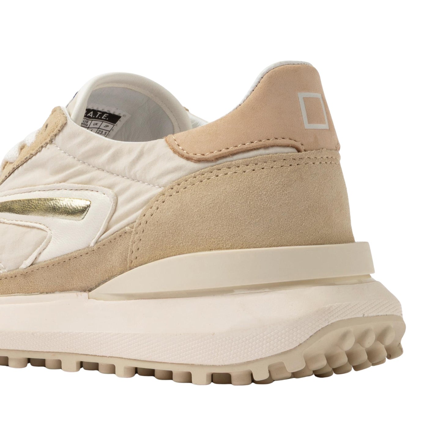 D.A.T.E. Athleta Nylon AT-NY-IV sneaker donna in nylon e suede color ivory 