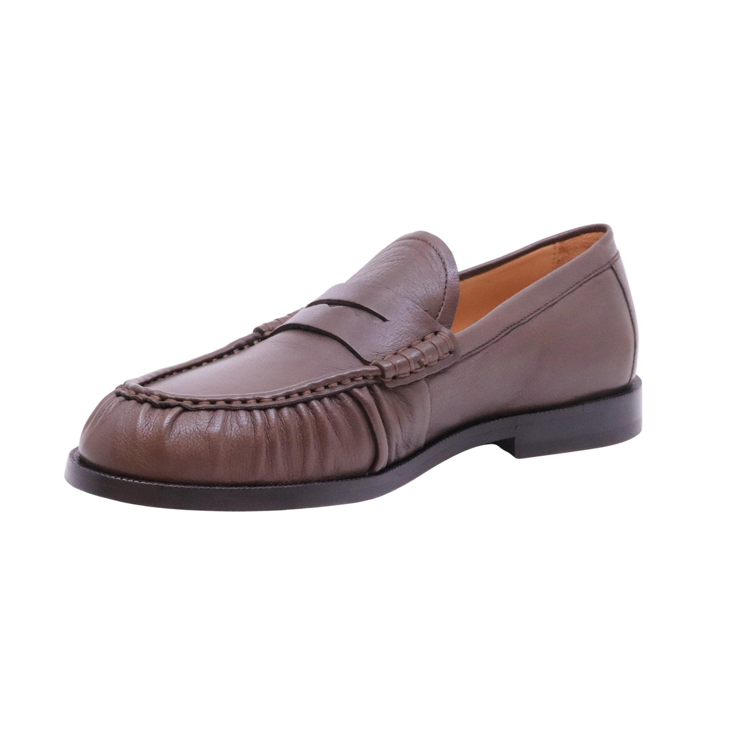 Triver Flight 886-01 mocassino uomo in pelle marrone con fondo cuoio elegante Made in Italy 