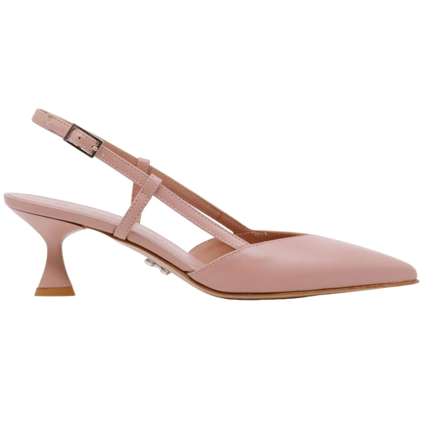Slingback donna Sergio Levantesi Chantal23 in pelle nude 