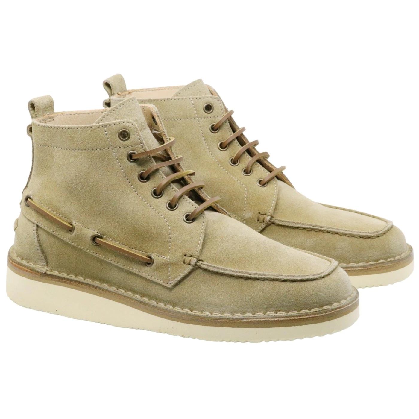 Astorflex Bomaflex stivaletto da uomo in pelle scamosciata di colore ecrù 