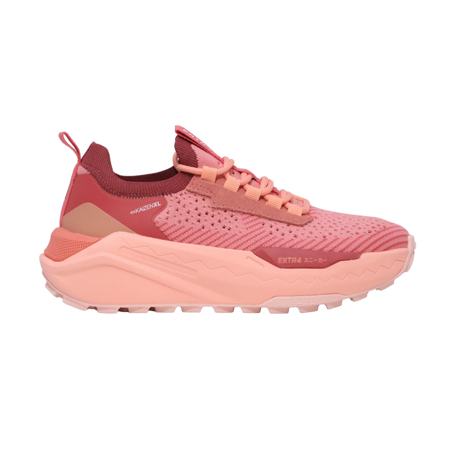 Extr4 Kaizen XL 2.02 sneaker donna salmone in tessuto tecnico e camoscio 