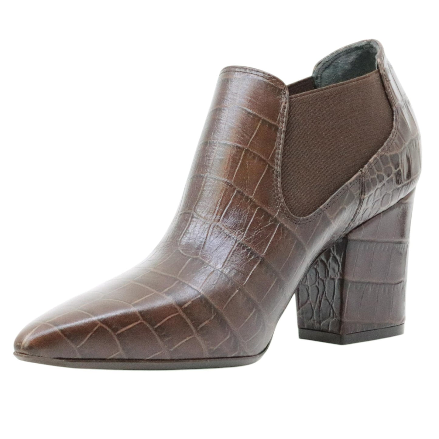 Anna F 1898 tronchetto donna in pelle cocco marrone 