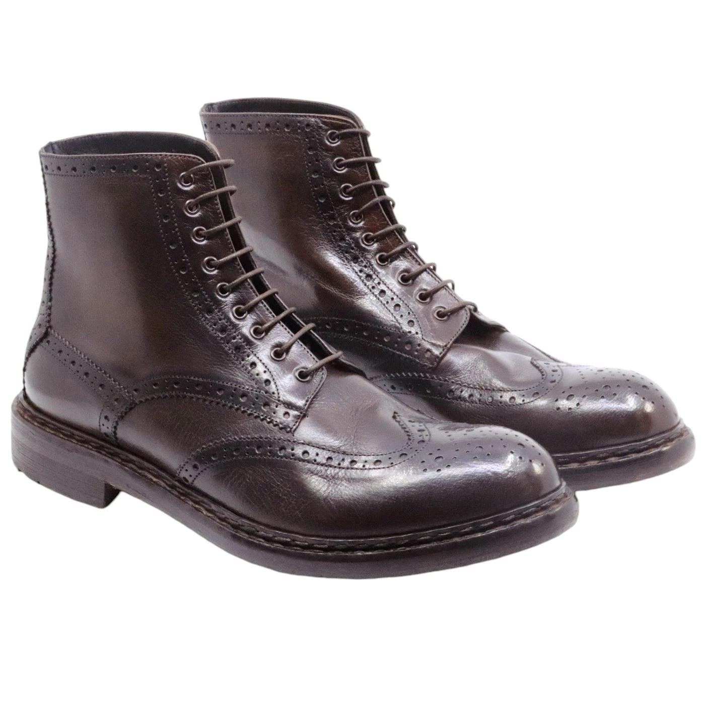 Crispiniano 482 stivaletto uomo in pelle marrone 