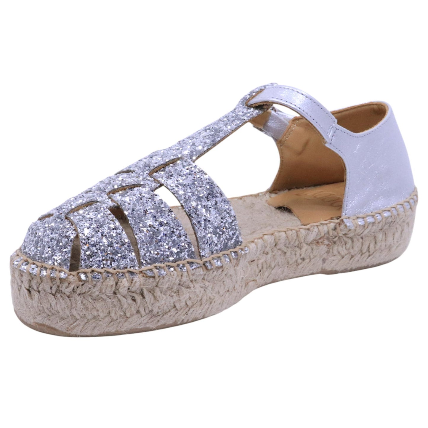 Sandalo donna Lagoa Valencia in glitter argento 