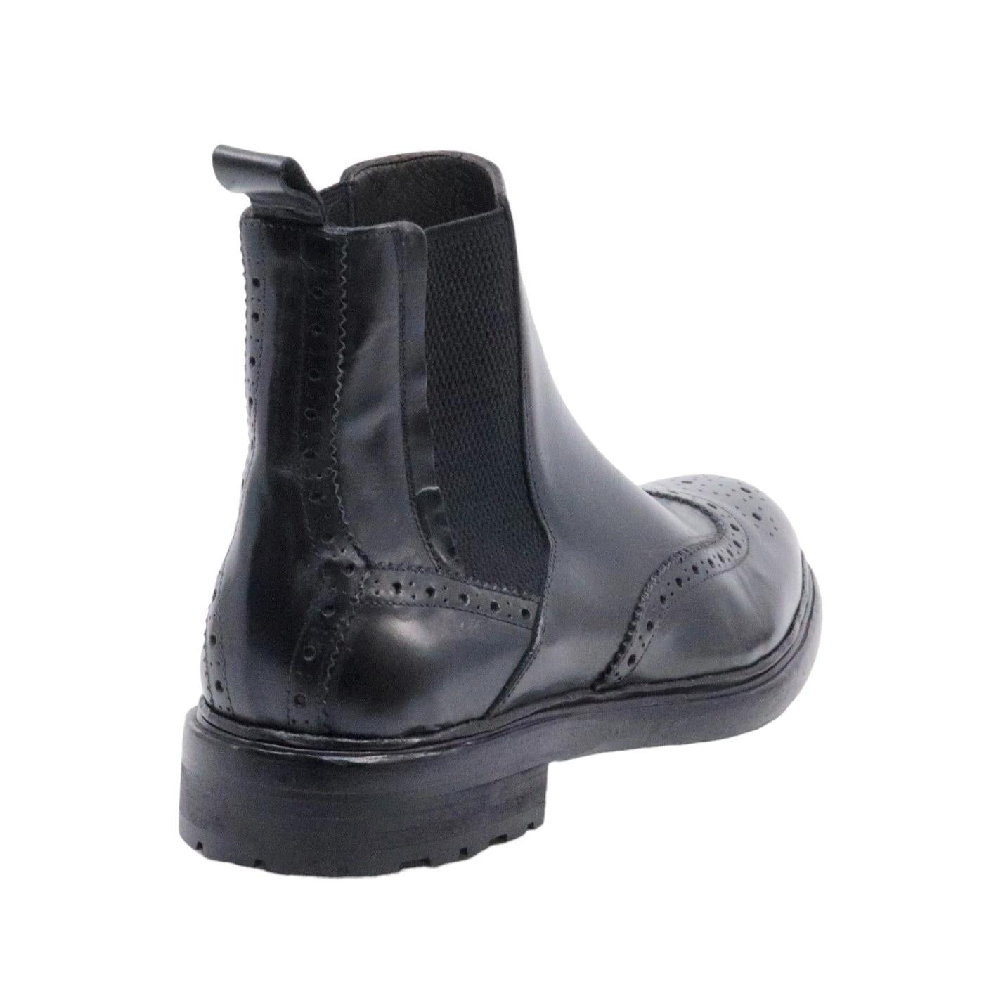 Chelsea Boot uomo Crispiniano 483 in pelle nera 