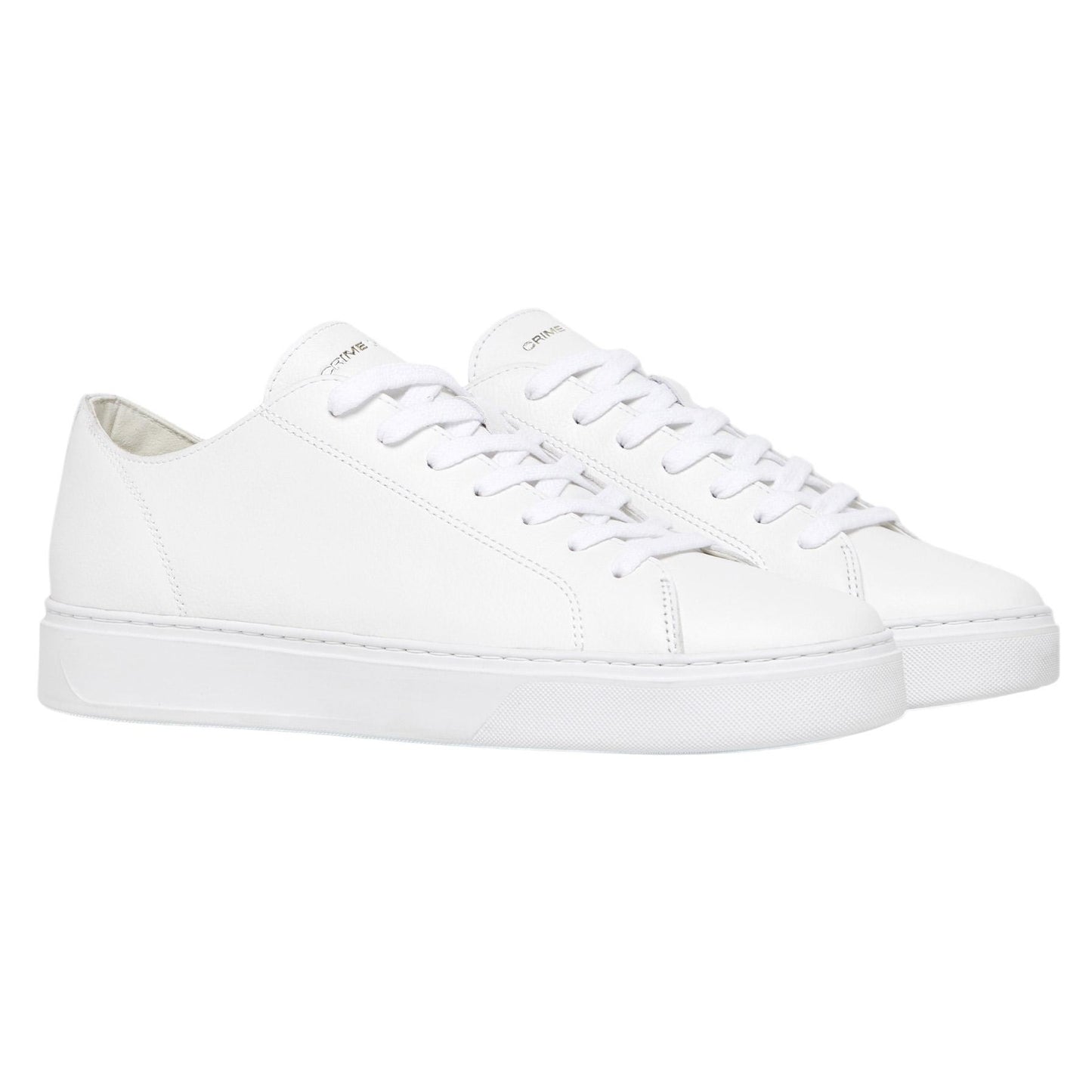 Sneaker uomo Crime London Raw Cut 17650 in morbida pelle sfoderata di colore bianco 