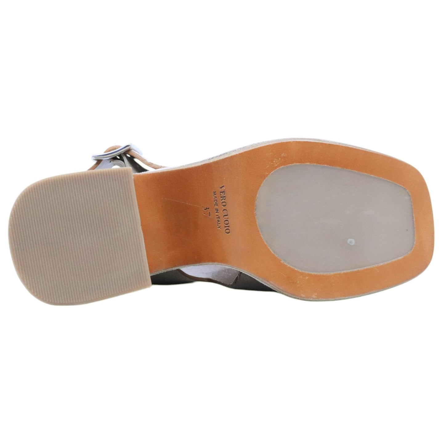 Sandalo con tacco Curiositè 2747 in camoscio taupe 