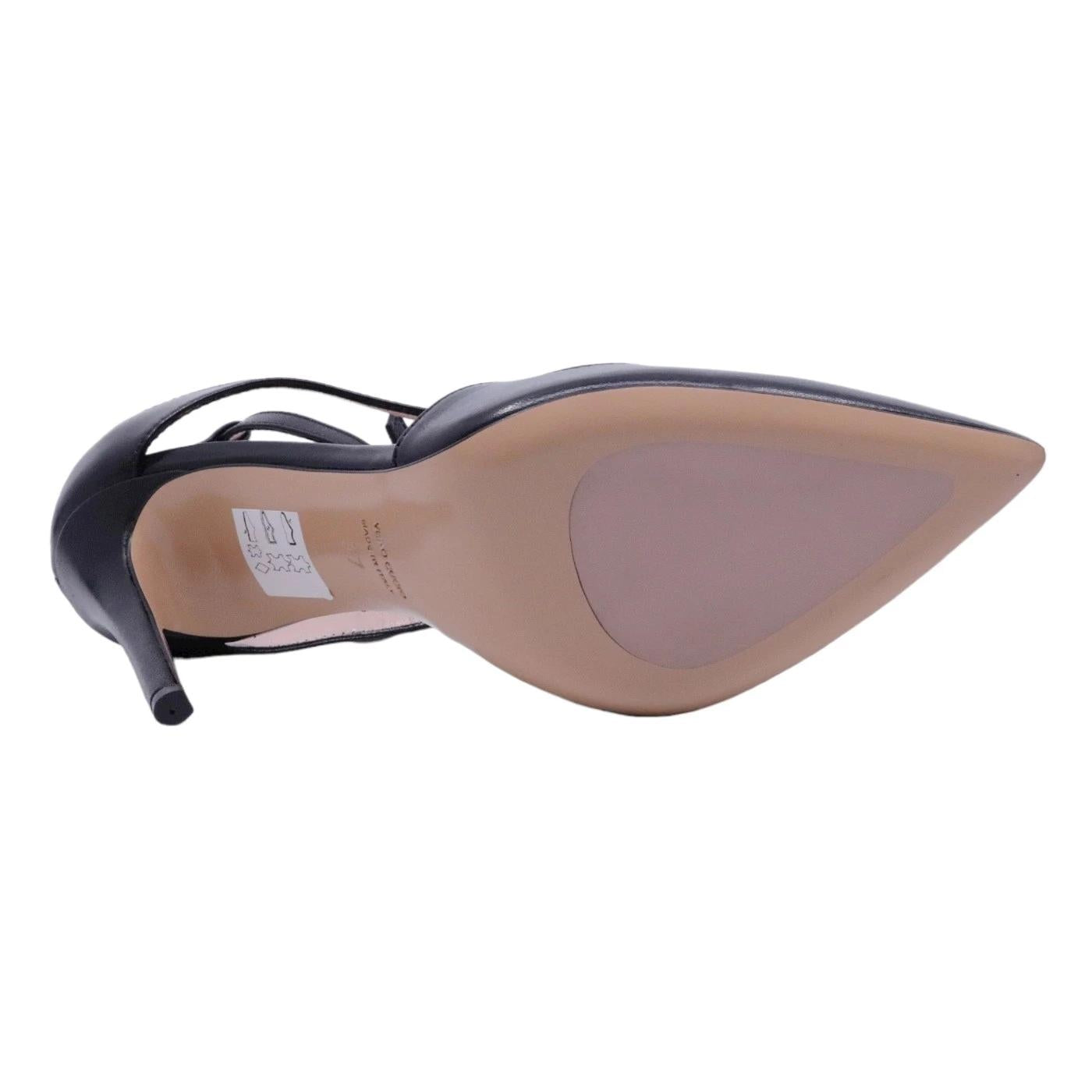 Décolleté donna Anna F 1492 in elegante pelle di colore nero 