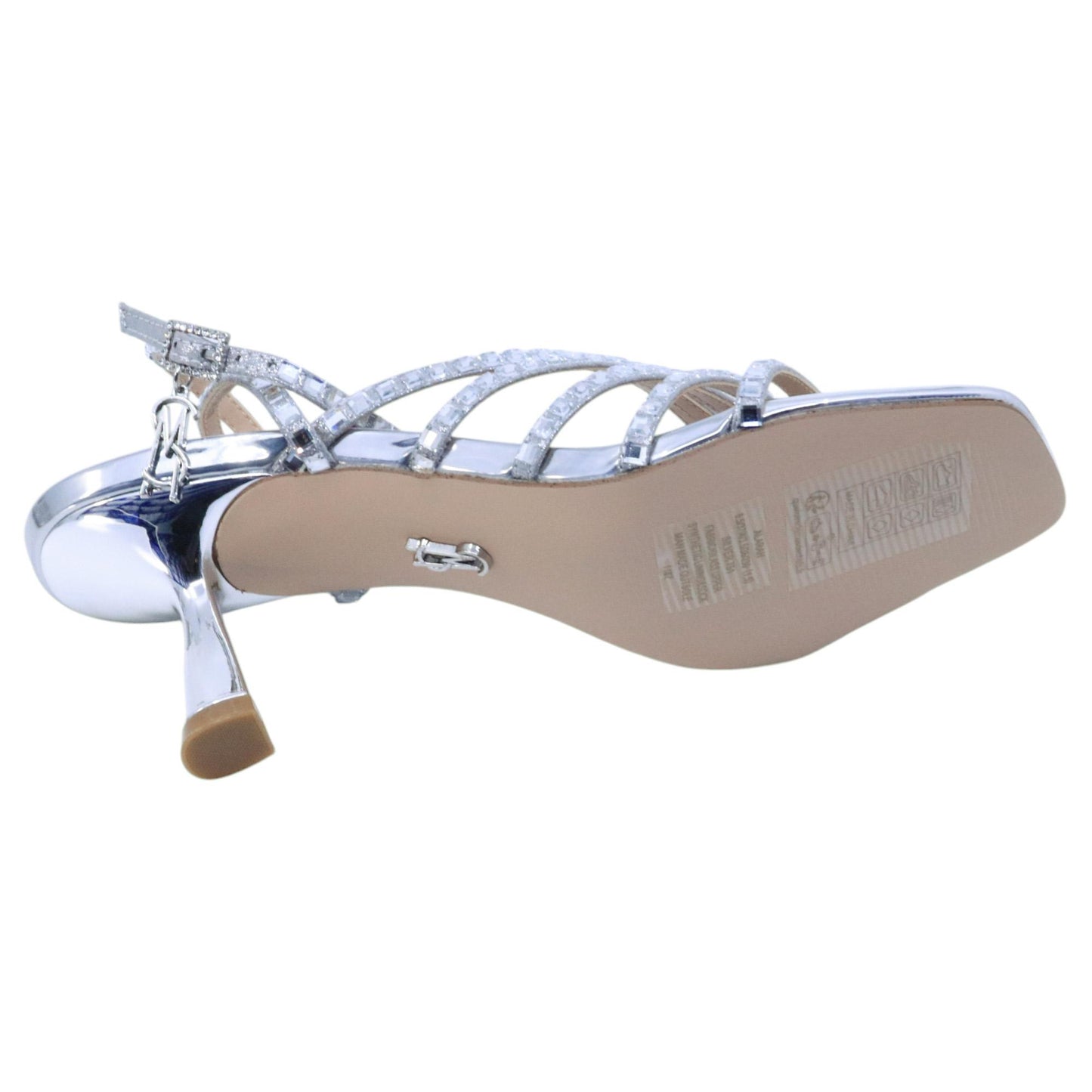 Sandalo con tacco Steve Madden Alarah in strass argento 