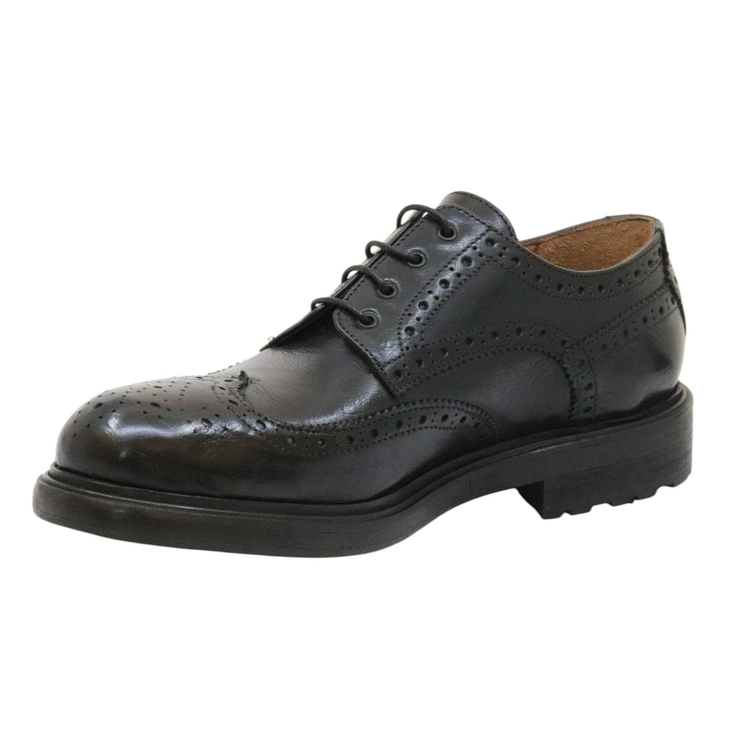 Crispiniano 481 derby uomo pelle nera 