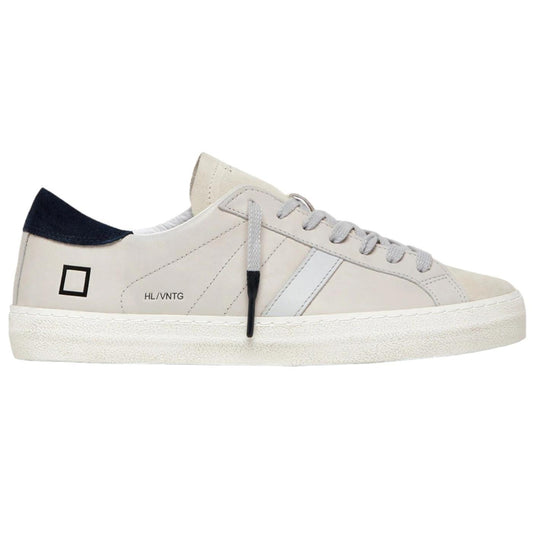 DATE Hill Low Calf Vintage Calf Ivory HL VC IV sneaker uomo in pelle color avorio 
