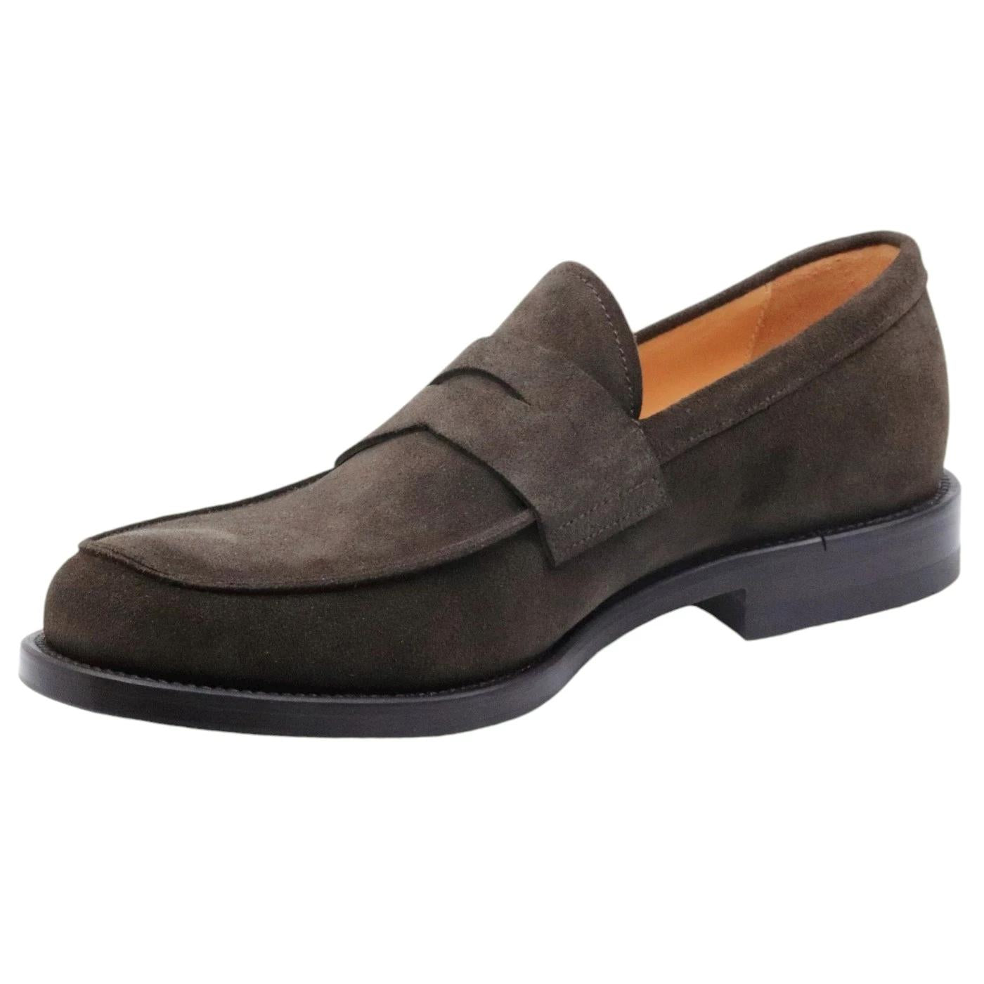 Mocassino uomo Mille 885 Milano in camoscio marrone 