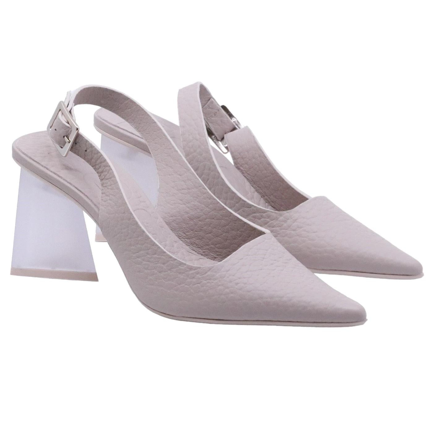 Ras 7636 slingback donna in pelle nude 