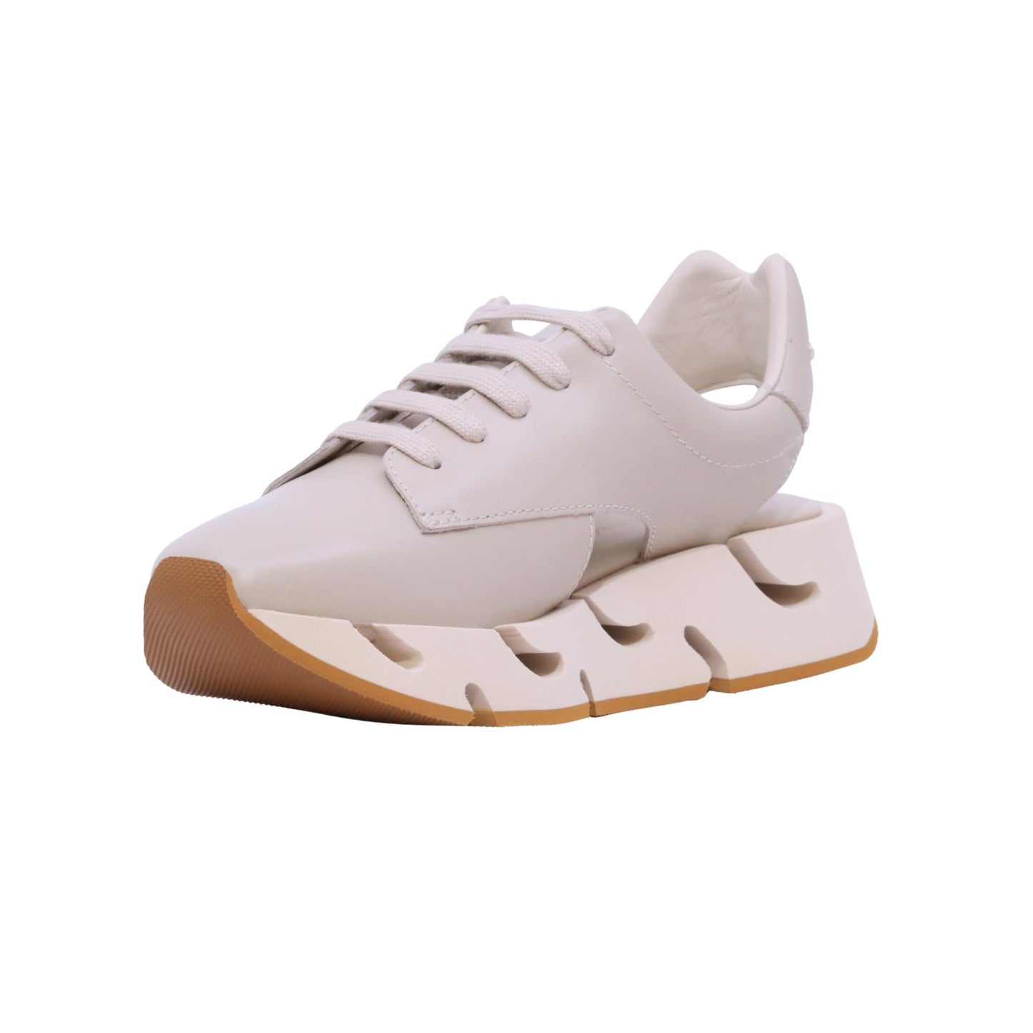 Paloma Barceló 30 5701 Pia sneaker donna in pelle off white aperta al tallone 