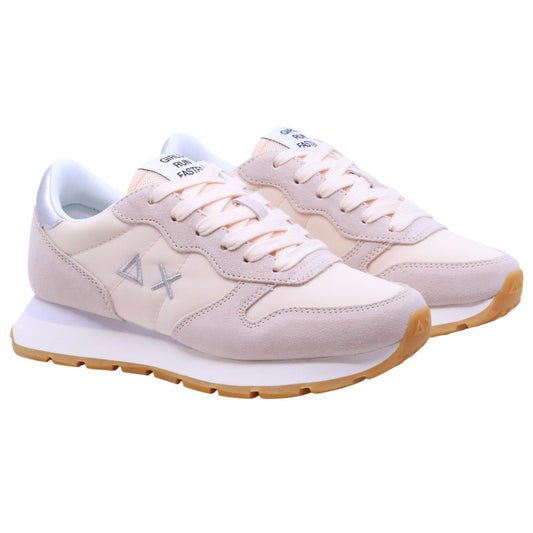 Sneaker donna Sun68 Ally Gold Silver Z35202 in tessuto beige 