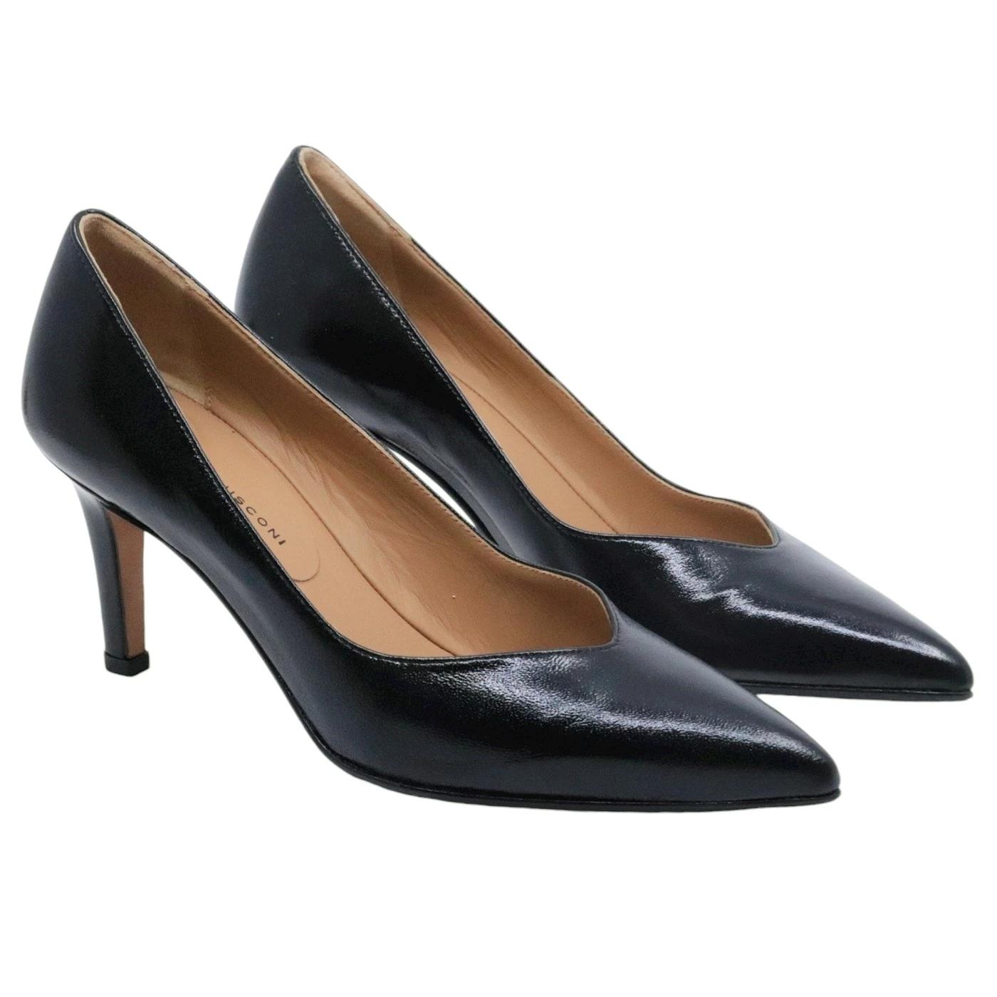 Décolleté Fabio Rusconi Adele in pelle verlux nera 