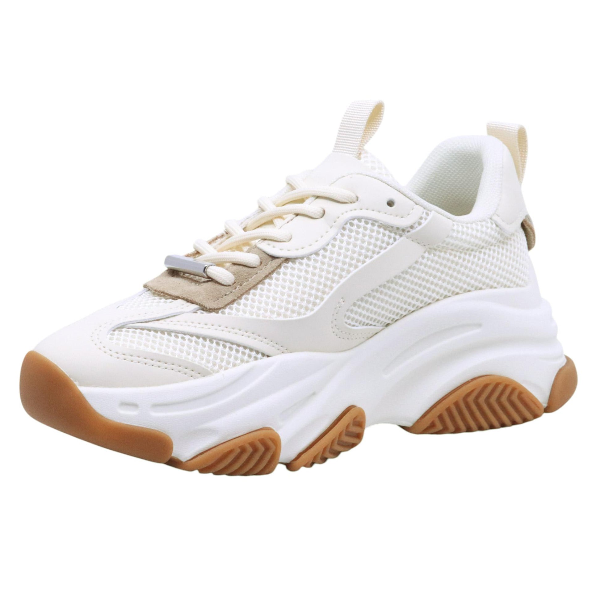 Steve Madden Possession sneaker donna in tessuto bianco e crema POSSESSION-WHITEGUNCREMA STEVE MADDEN
