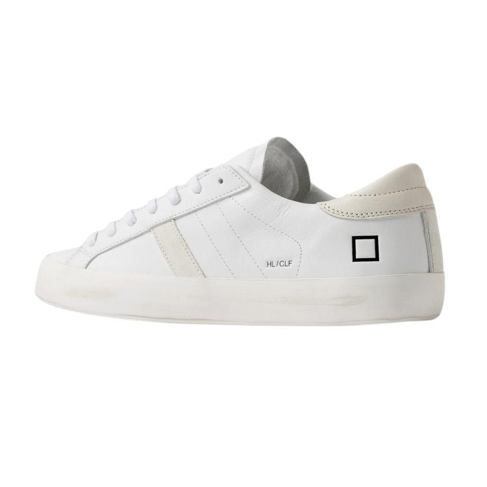 DATE Hill Low Calf White Milk HL CA IM sneaker uomo in pelle bianca 