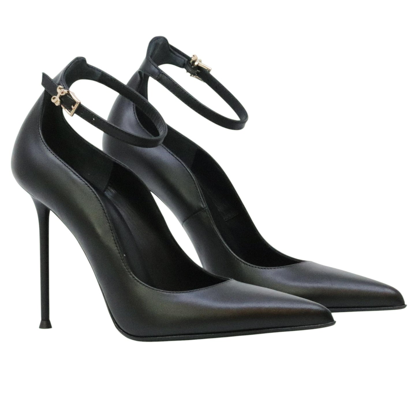 Sergio Levantesi Livia56 décolleté donna pelle nero cinturino 