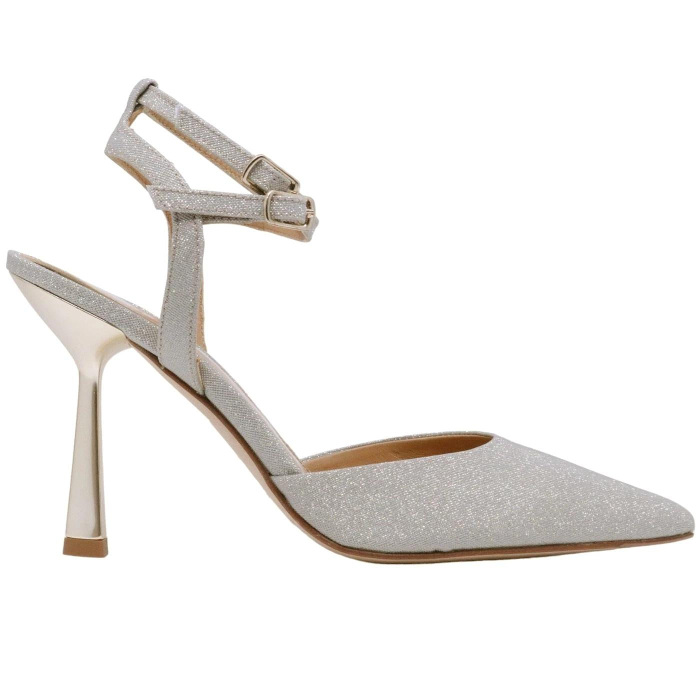 Slingback donna Chantal 1967 in pelle platino 