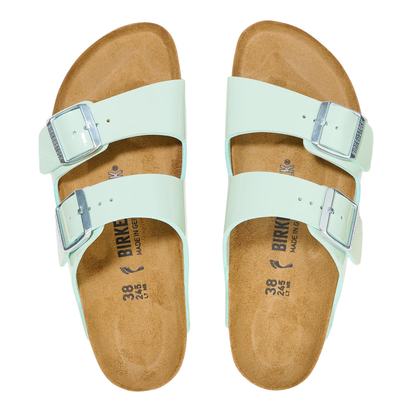 doppia fibbia verde acqua ARIZONA-BFPAT-SUGREENAZZURRO BIRKENSTOCK