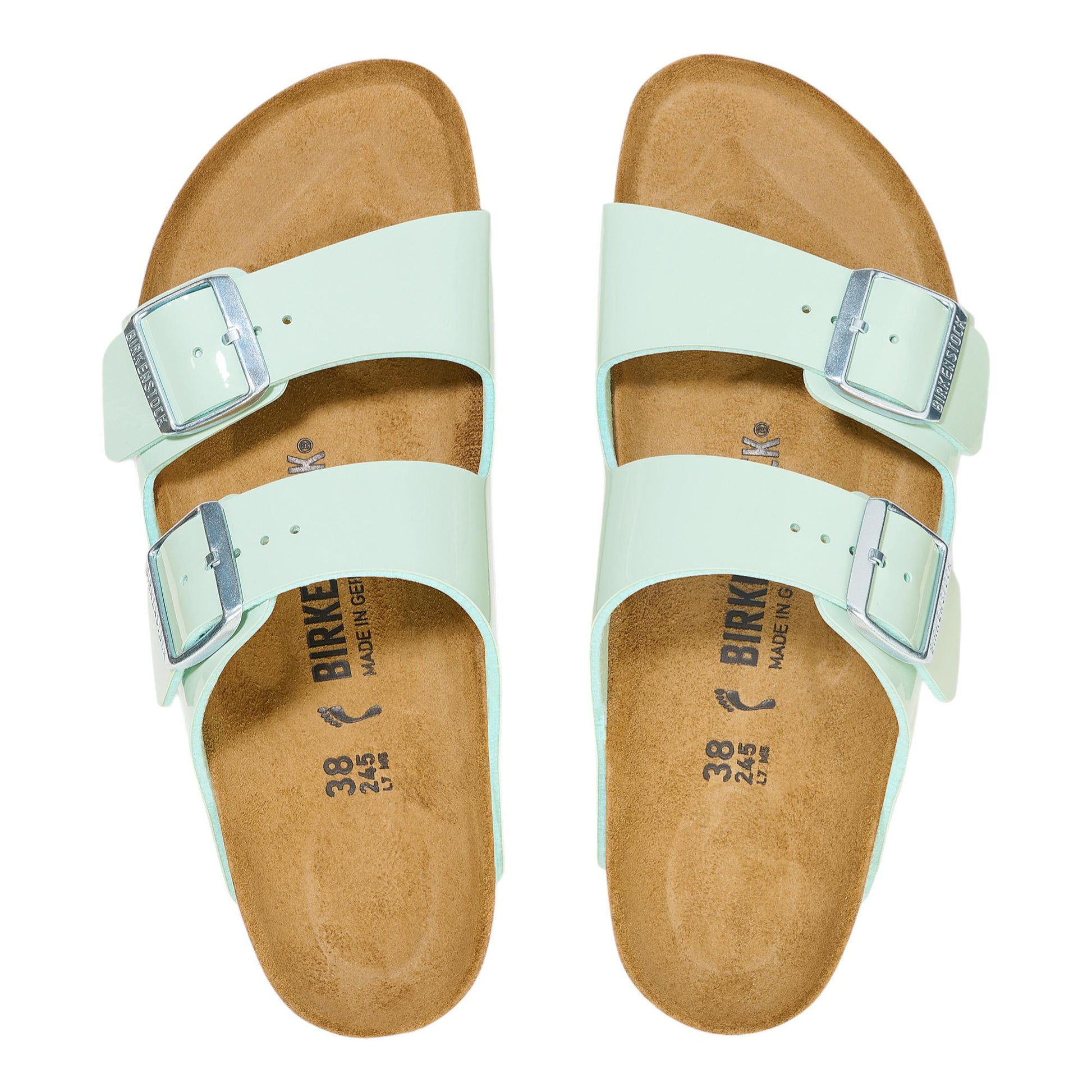 doppia fibbia verde acqua ARIZONA-BFPAT-SUGREENAZZURRO BIRKENSTOCK