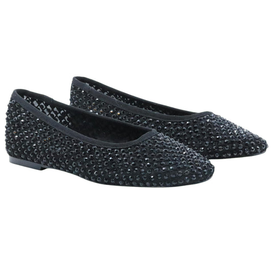 Ballerina Steve Madden Marli in tessuto a rete nero 