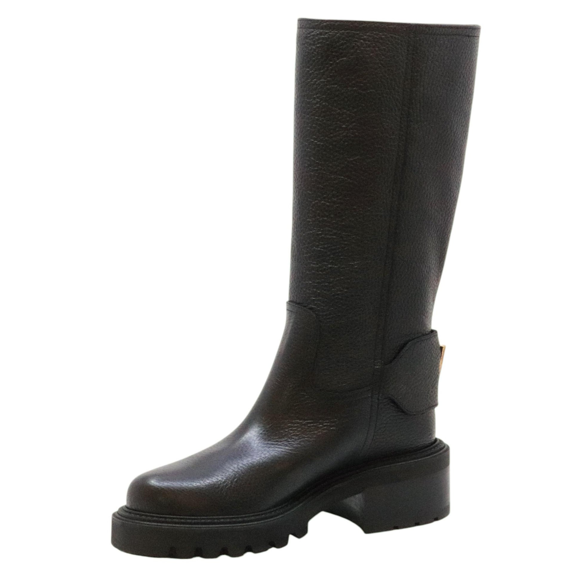 Via Roma 15 4496 stivale donna in pelle martellata nera 