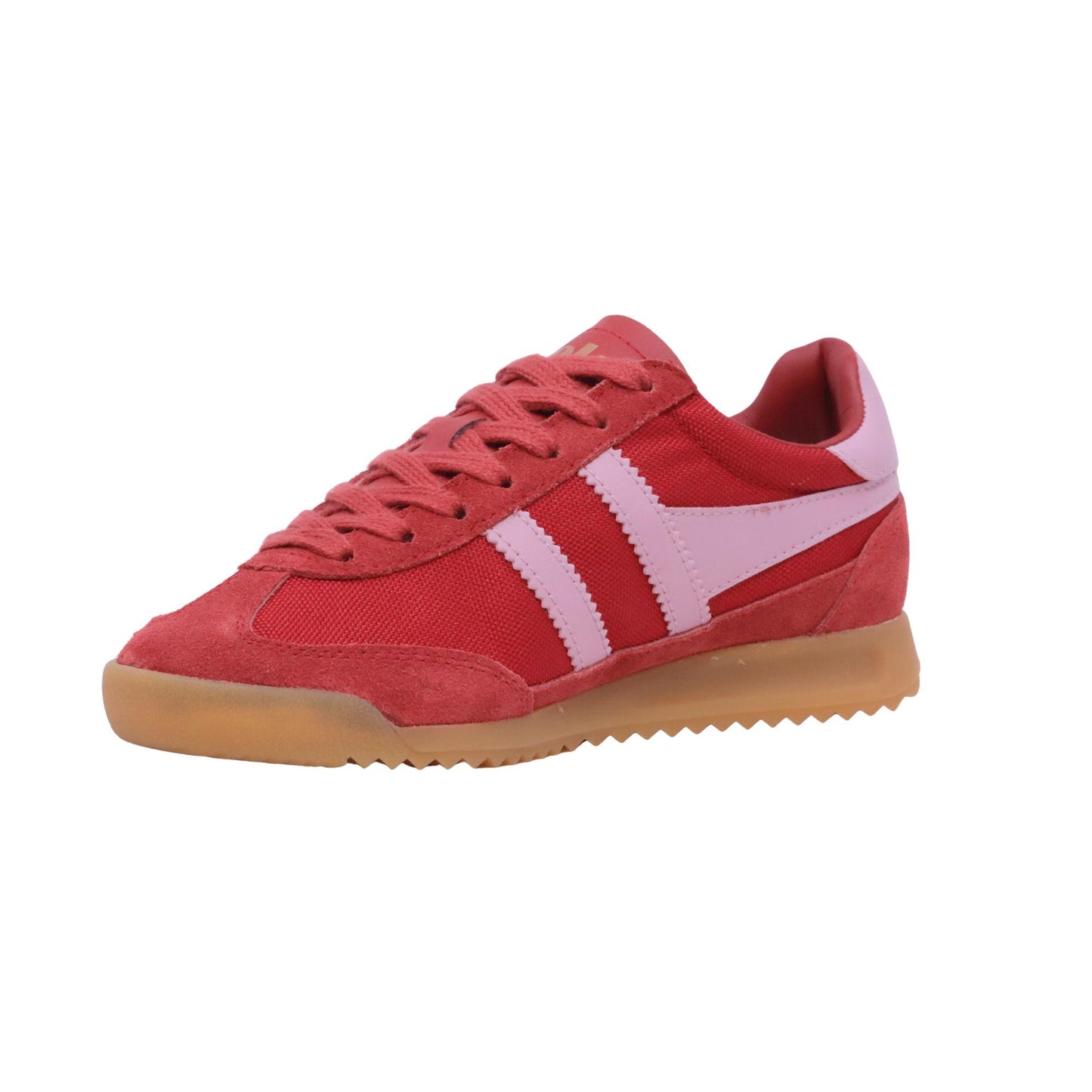 Gola Torpedo Trainers sneaker donna in tessuto rosso con dettagli rosa 